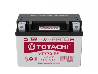 Аккумуляторная батарея TOTACHI CMF 7 а/ч YTX7A BS R AGM|Аккумуляторы для мотоциклов| |