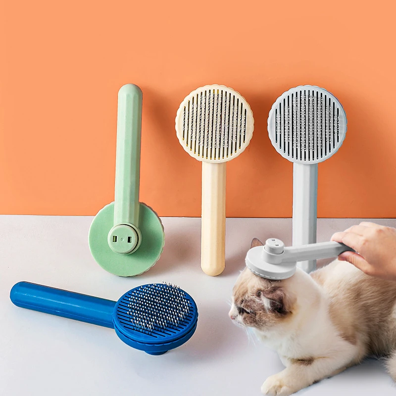

Cat Massage Grooming Hair Brush Pet Dog Comb Easy-clean Dogs Shedding Brush Comb