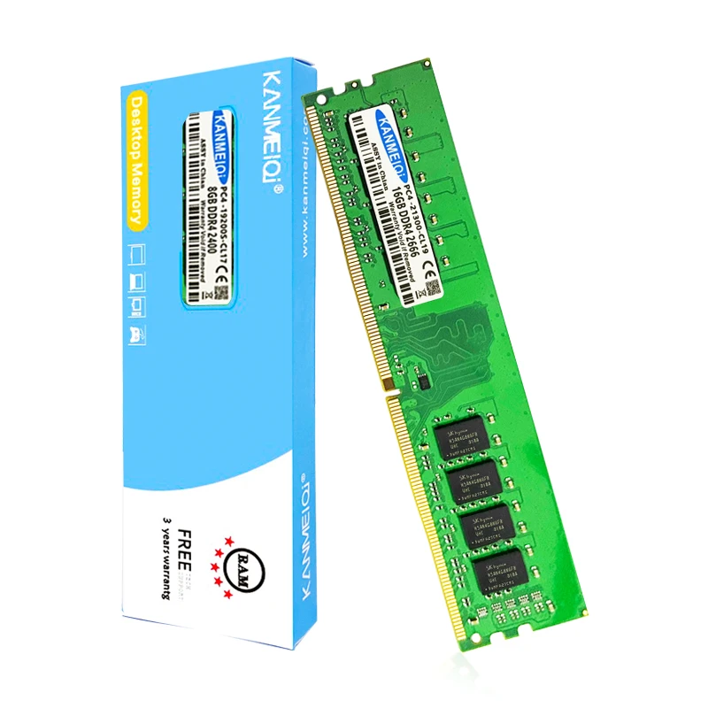 

KANMEIQi DDR4 Ram 4GB 8GB Desktop Ram 2400/2666/3200 MHz Desktop Memory