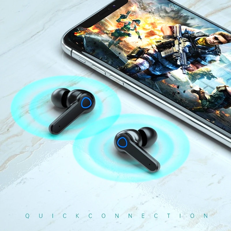 TWS беспроводные Bluetooth-наушники с сенсорным управлением музыкальные наушники