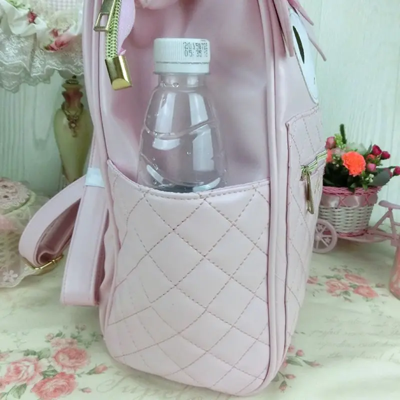 

Cartoon My Melody PU Leather Woman Backpack Girls Schoolbag Backpacks Children School Bags Travel Bag Backpacks for Women