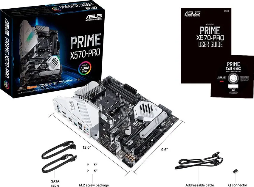 Материнская плата ПК ASUS PRIME X570-PRO Soc-AM4 AMD X570 4xDDR4 ATX AC`97 8ch(7.1) GbLAN RAID+HDMI+DP | Компьютеры и