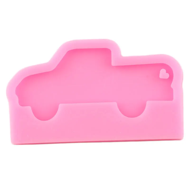 Блестящие Автомобильные силиконовые формы DIY грузовик кольцо для ключей