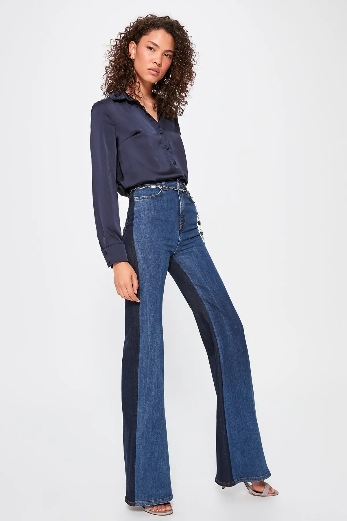 Классическая рубашка темно синего цвета TOFSS19FG0008|Рубашки| |