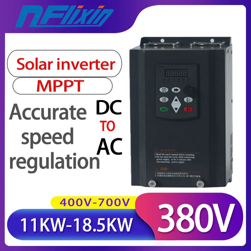 

NF9100 11kw 15kw 18.5kw VFD Solar Converter Inverter with mppt 380v Three Phase Input for solar water pump