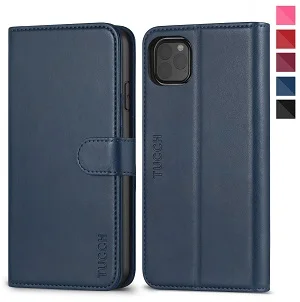 Blue TUCCH чехол-кошелек для iPhone 11 Pro 5," отделения для карт противоударный чехол ID держатель для карт чехол 360 Защитный чехол - Цвет: Blue