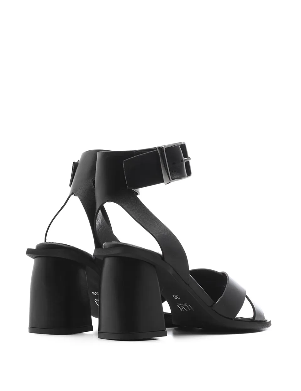 

ILVi-Genuine Leather Handmade Ddemo Women's Sandal Black Leather Women Shoes 2020