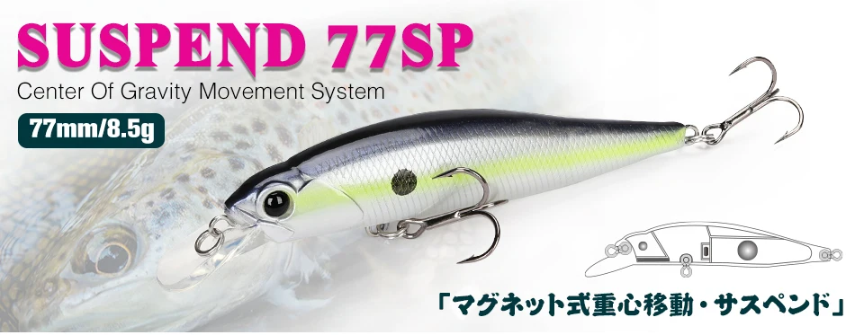 TSURINOYA Dive 2-4m Suspending Minnow 57mm 8,3g EXPLORERS 57SP Long Casting Pike Bass Angelköder Künstlicher harter Köder Jerkbait – Detail 2