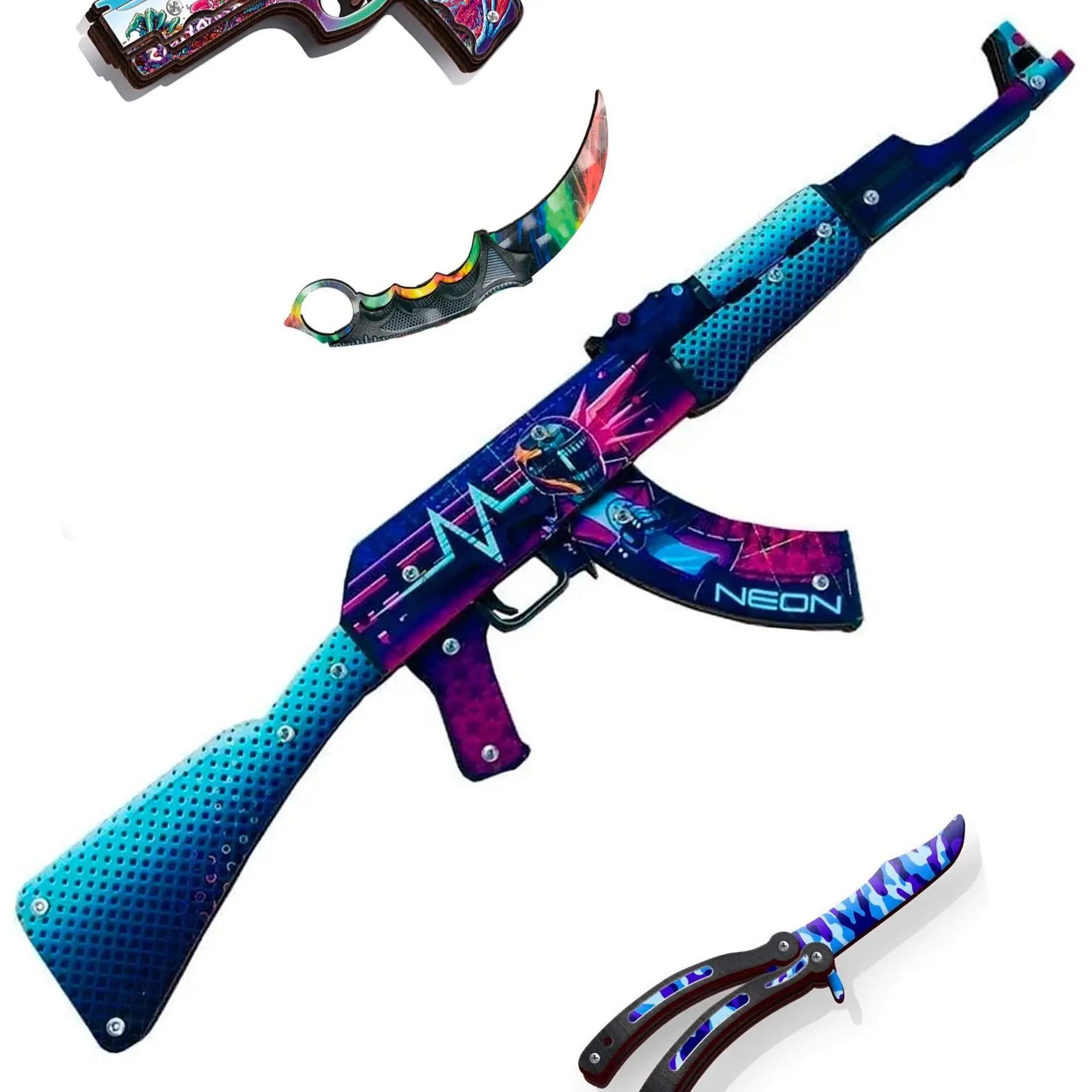 набор деревянный cs go Автомат пистолет нож керамбит бабочка кс го | Игрушки и хобби