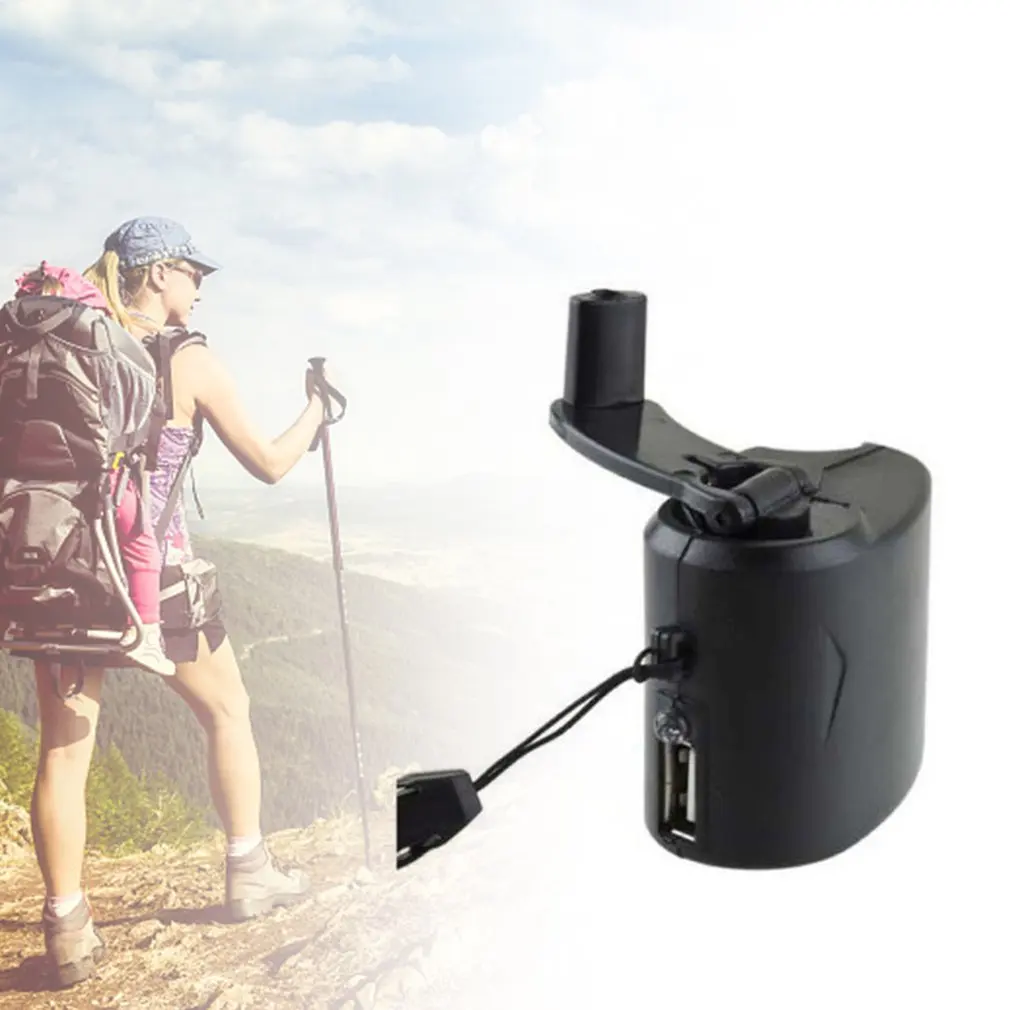 

Mobile Phone Emergency Power USB Hand Crank Charger Electric Generator Universal Mobile Charge Hand Dynamo Charging For Outdoor