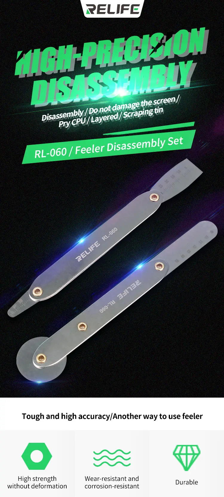 

Feeler Gauge Disassembly Kit Apply To Disassembling Removing The Shell/Frame/Screen/CPU/Layered/Scraping Tin/Stirring