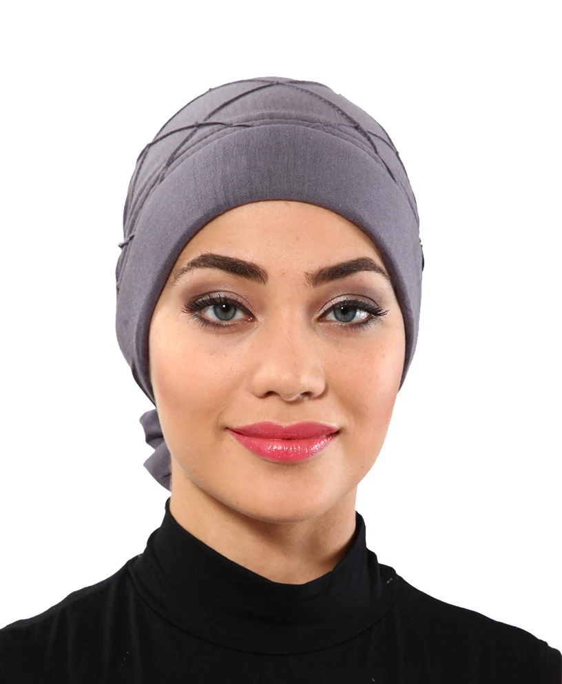 2022 New Fashion Bamboo Ribbed Ready Made Turban Hijab Bonnet Scarf Cancer Cap Special Women Product Beret Bandana Shawl Muslim  Chemo All Season Pearl Bead
