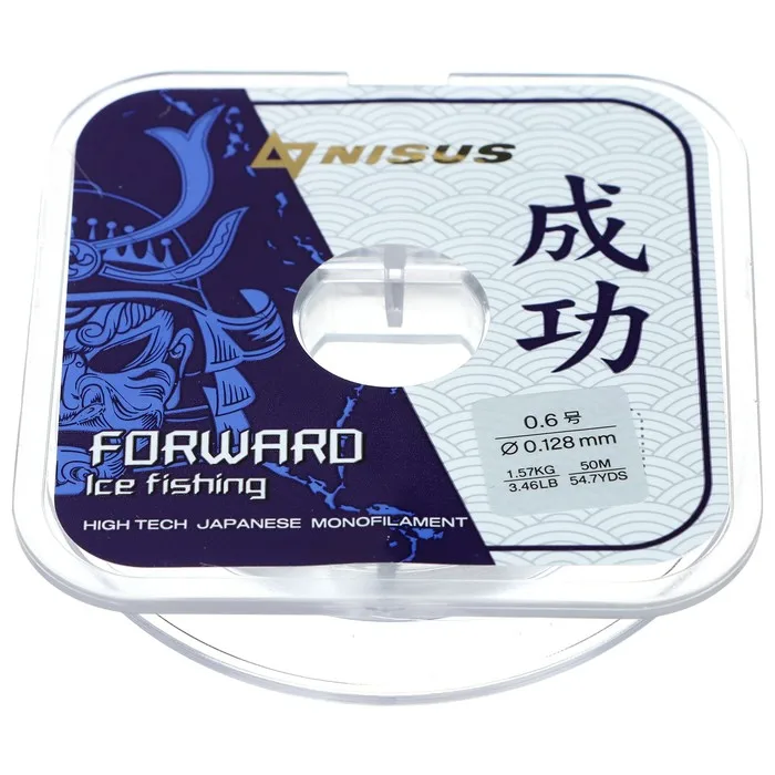 Фото Леска Forward Ice Fishing, 0,128 мм/50 м, Nylon Transparent (N-FIF-0.128-50) Nisus №1