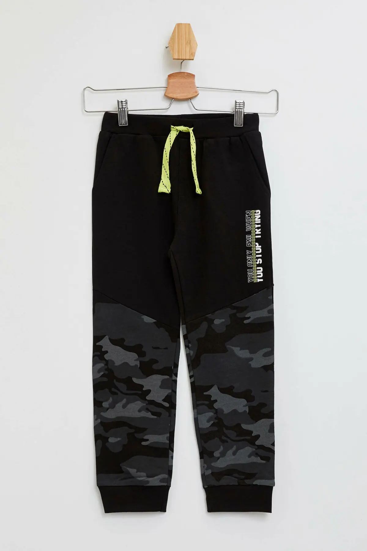 DeFacto/осенние повседневные длинные штаны черного цвета для мальчиков со шнуровкой