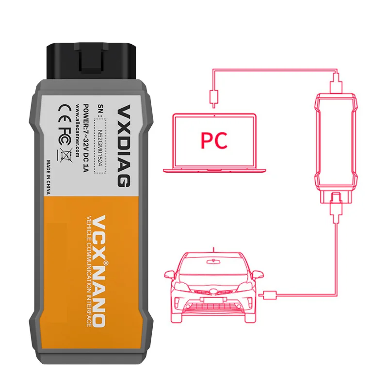 2022 VXDIAG OBD2 Car Professional Diagnostic Tools VCX NANO 2014D Dice Scanner Original Multi-Language Free Shipping |