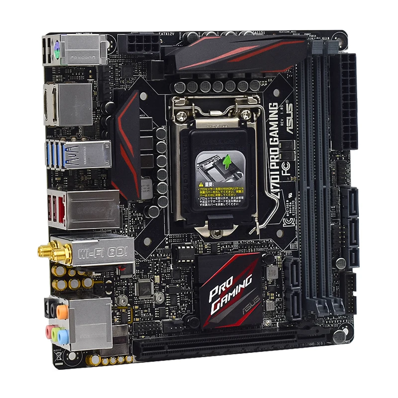 Материнская плата LGA 1151 Mini-ITX ASUS Z170I PRO игровая материнская 1151DDR4 Intel Z170 32 Гб USB для Core
