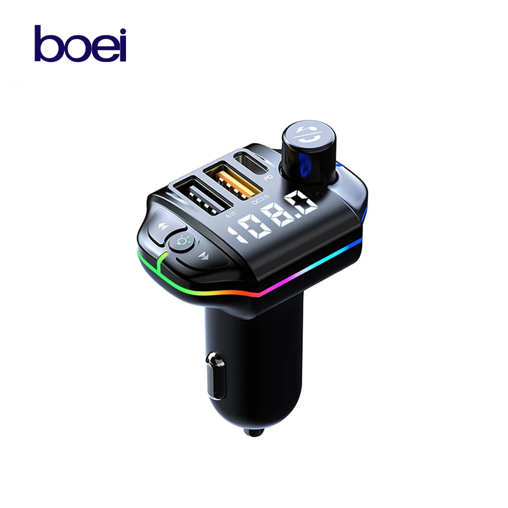 

Boei Quick Charging 20W Double USB PD QC 3.0 Cigarette Lighter Bluetooth Car Chargers Universal Adapter Suitable For All Auto