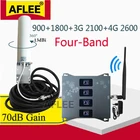 Четырехдиапазонный Усилитель сотового сигнала GSM 2G 3G 4G 900 1800 2100 2600 МГц 2g 3g 4g Сеть мобильный усилитель 4G DCS WCDMA LTE