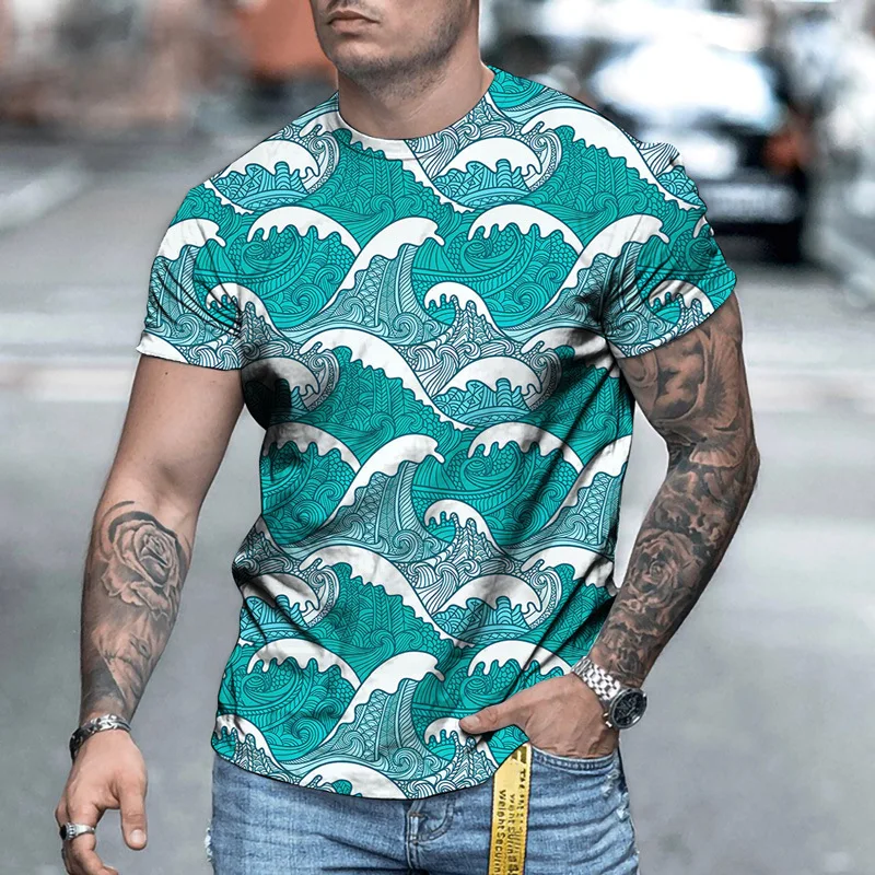 

Fashion Hot Selling Street Sports Breathable 3d Printed Short Sleeve T-Shirt