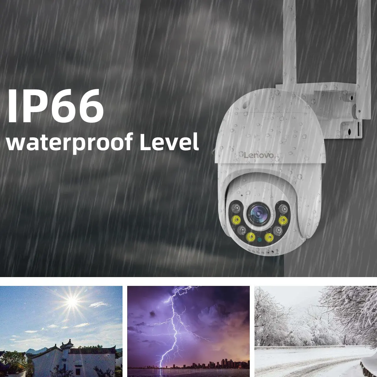 lenovo 3mp ptz wifi ip camera cctv surveillance outdoor 4x digital zoom night full color wireless h 265 p2p security free global shipping