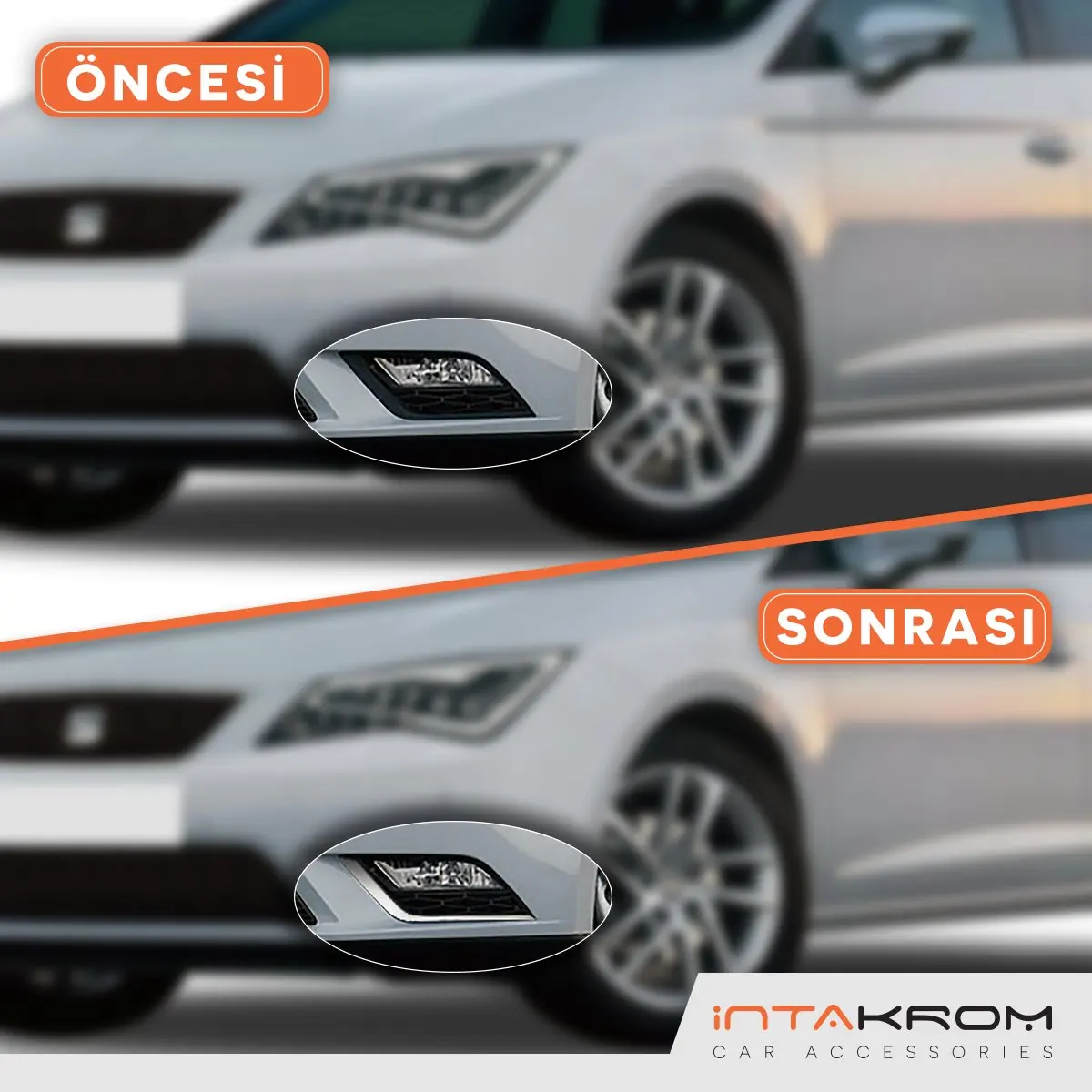 Купить Хромированная рамка для противотумансветильник Seat Leon 2013-2019, автомобильные аксессуары из нержавеющей стали, автомобильные инструменты, нак...