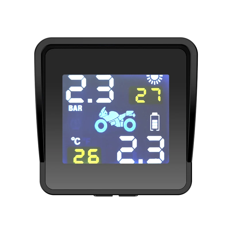 

NT Motorcycle TPMS 6BAR Solar Power Motor Tire Pressure Monitoring System Easy Install Replaceable Sensor Motorbike TPMS