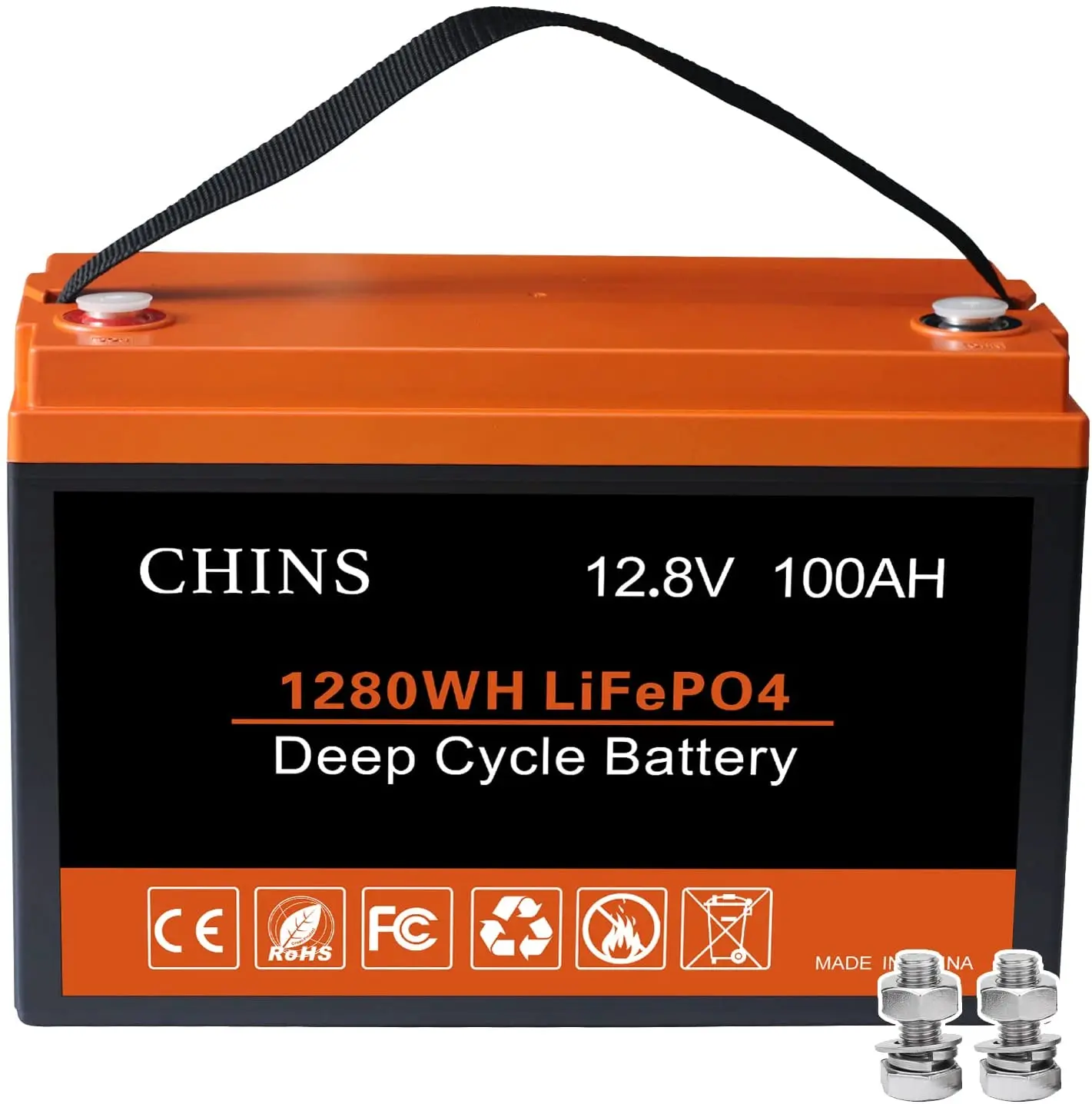 

Off-Grid DC Smart 12 Volt 100ah Lifepo4 Li-ion Battery Pack Built-in BMS Deep Cycle 3000 Cycle Times