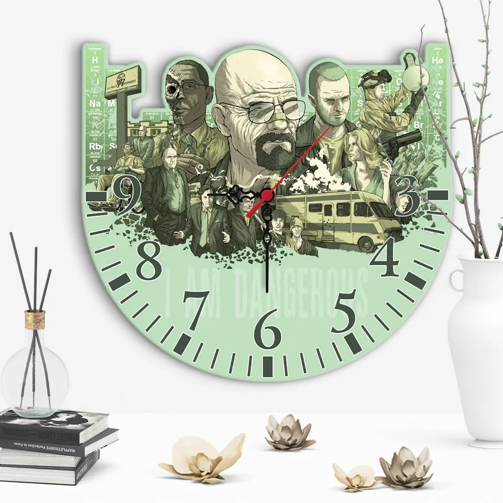 

Decorative Breaking Bad Design Wooden Wall Clock-2
