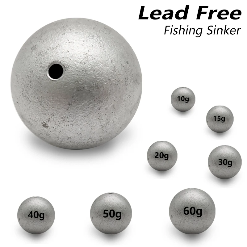 

Lead Free Fishing Sinkers Coated Egg Weights Cannonball Sinkers 10g-200g Fishing Weights Drop Shot for Saltwater Freshwater
