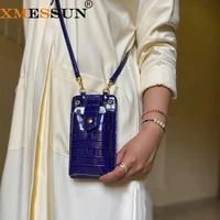 xmessun new women phone card holder bag lady crocodile pattern clutch coin wallet long purse wallet high quality evening handbag