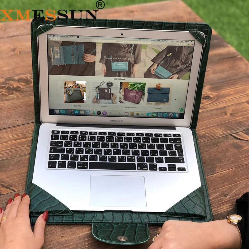 

Сумка XMESSUN из искусственной кожи с крокодиловым узором, чехол для ноутбука, чехол для 13,3 дюймового Macbook Air Pro Retina Ins