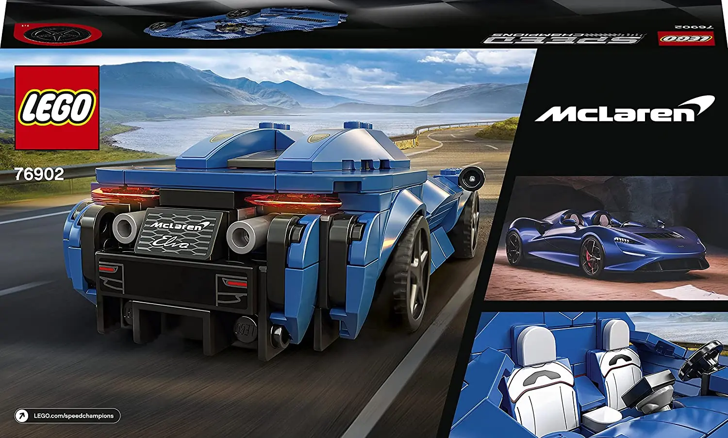 LEGO 76902 скоростные чемпионы McLaren Elva гоночный автомобиль игрушка для детей 7 + лет