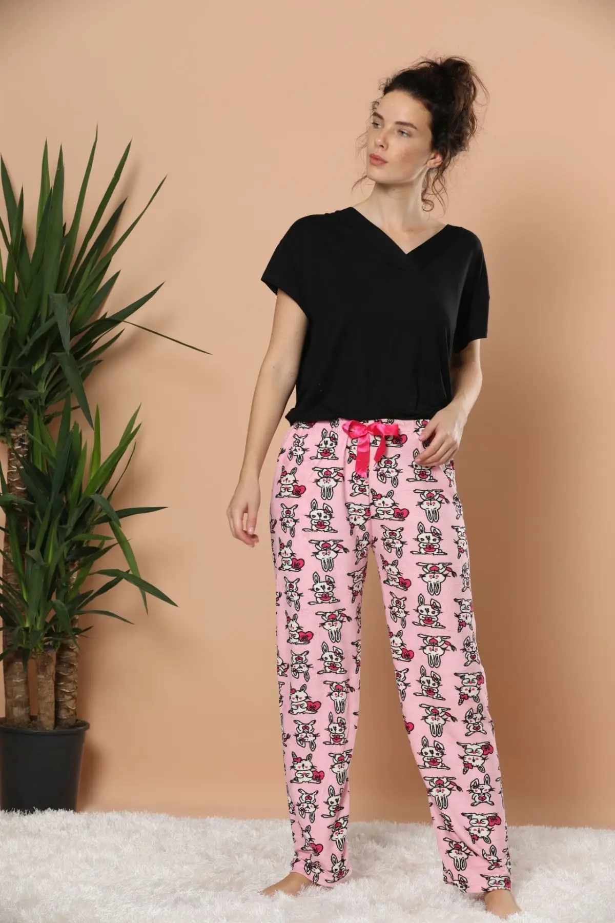 Черный жемчуг женские бархатные Пижамные брюки | Женская одежда