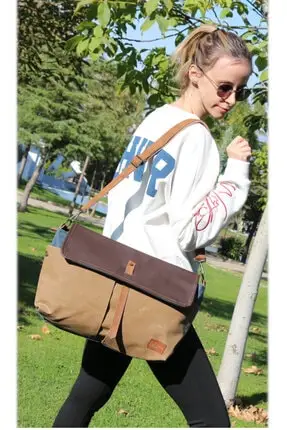 

Waterproof Waxed Canvas 15 "Macbook pro/ 14 ''Laptop Messenger Bag Men Women Business Vintage shoulder bag/briefcase