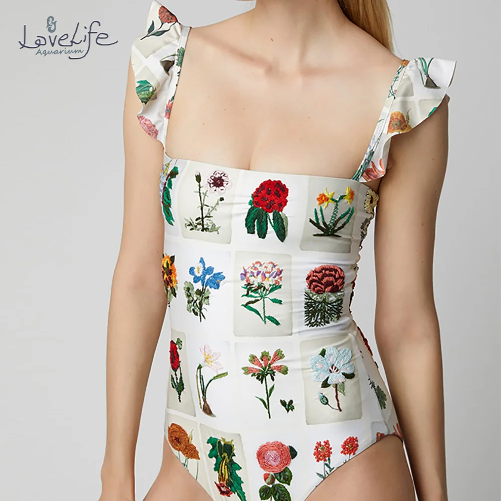 

Новинка 2022, сексуальный слитный купальник с оборками, женская одежда для плавания, Женский Монокини, купальные костюмы, пляжная одежда для п...