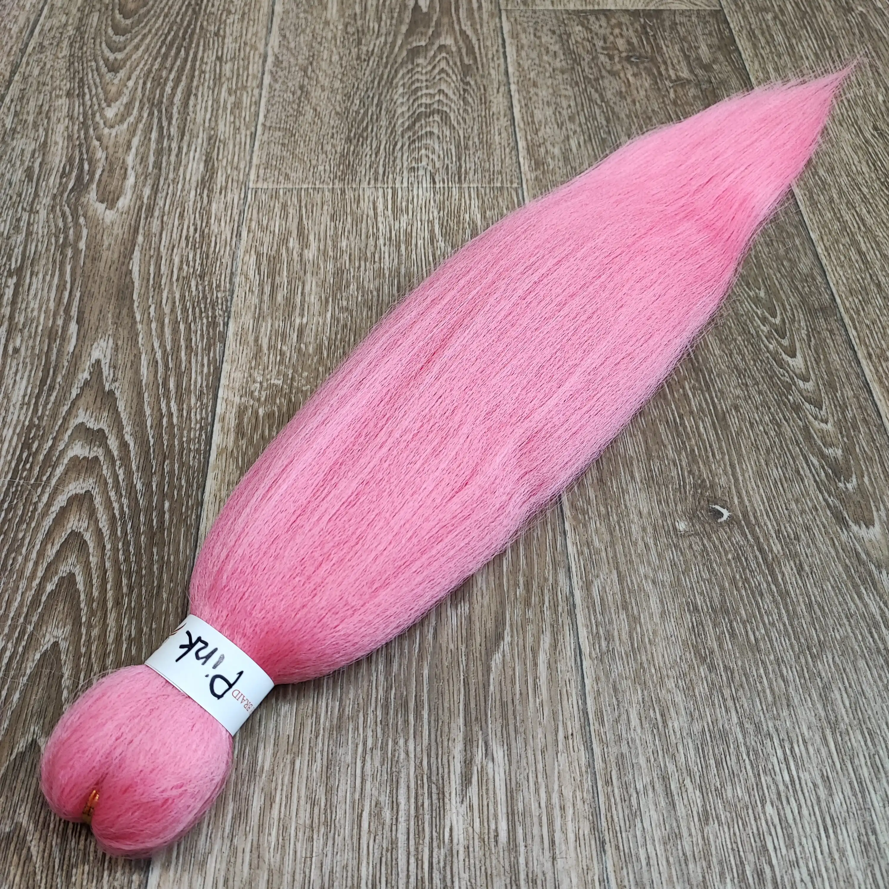 Канекалон розовый цвет (розовый) 90 г (5 шт/лот) низкотемпературный синтетический материал для любых африканских причесок и косичек, легко вяжется крючком.