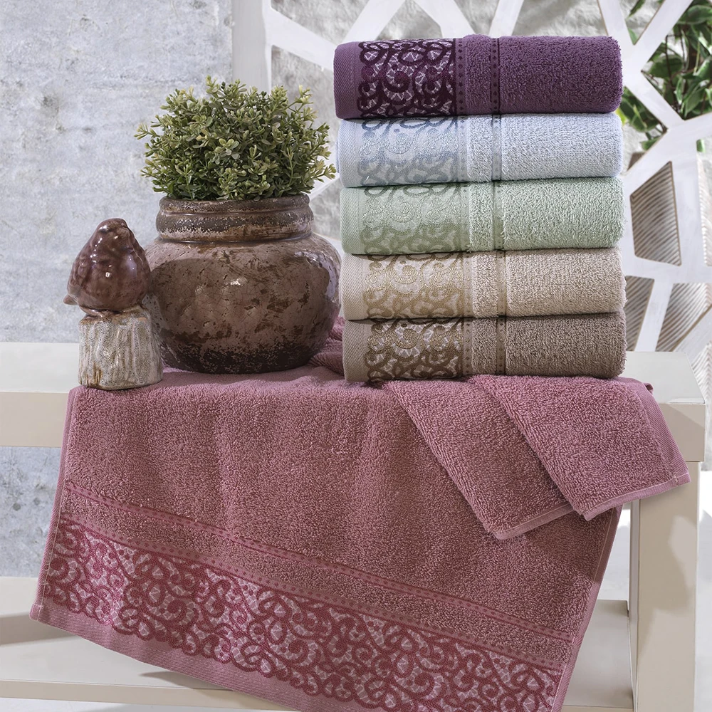 

100% cotton, 6 pieces of 50x90 hand face towels, antibacterial, 6 colors, high absorption power, silky touch