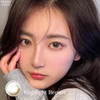 Цветные контактные линзы FRESHLADY, официальная яркая фотография, 1 пара, оптовая продажа, линзы натурального цвета с контейнером, мягкие, на год