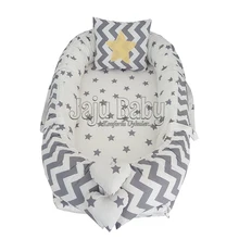 Jaju Baby Gri zigzagli Babynest yildadizli Lüx Ortopedik детское гнездо Jaju Baby Gri zigzagli Babynest yildadizli Lüx Ortopedik детское гнездо