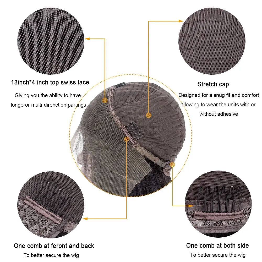 13х4 кружевные передние человеческие волосы парики предварительно выщипываются