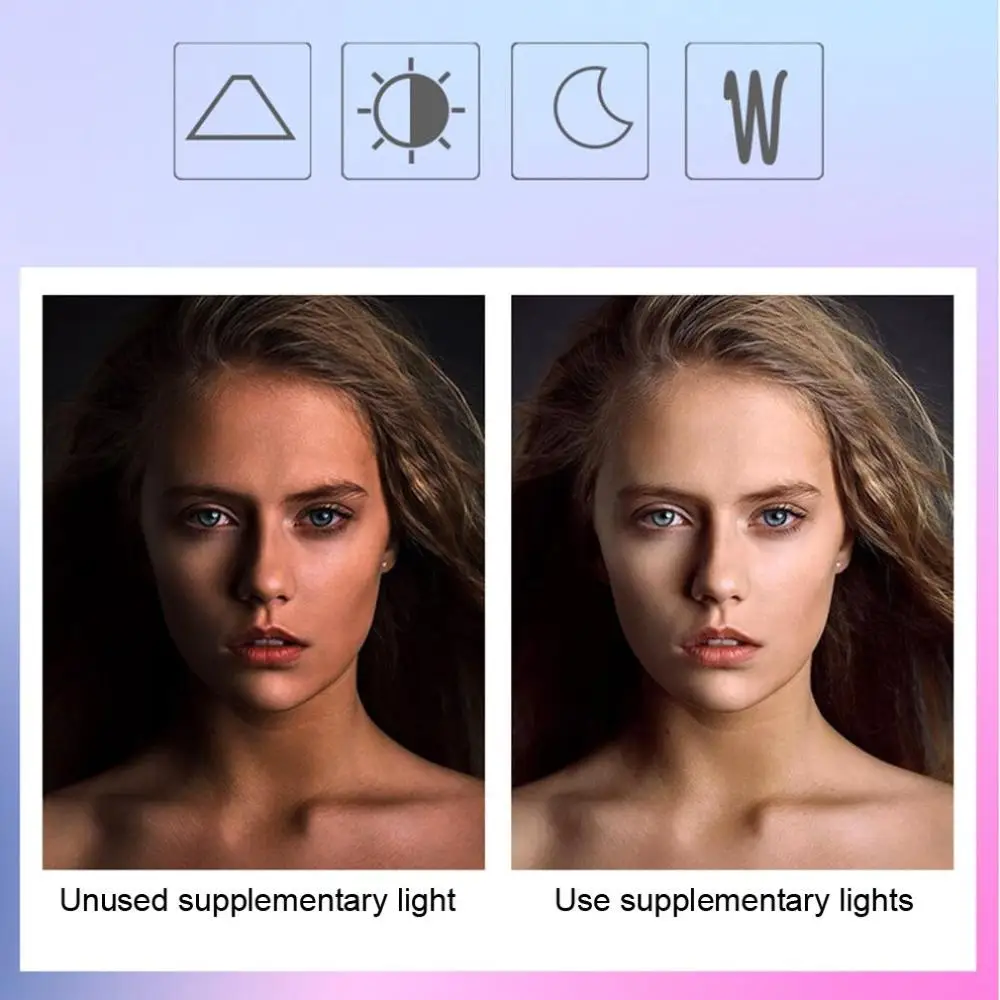 Светодиодный кольцевой светильник для селфи переносная мобильный телефон лампа