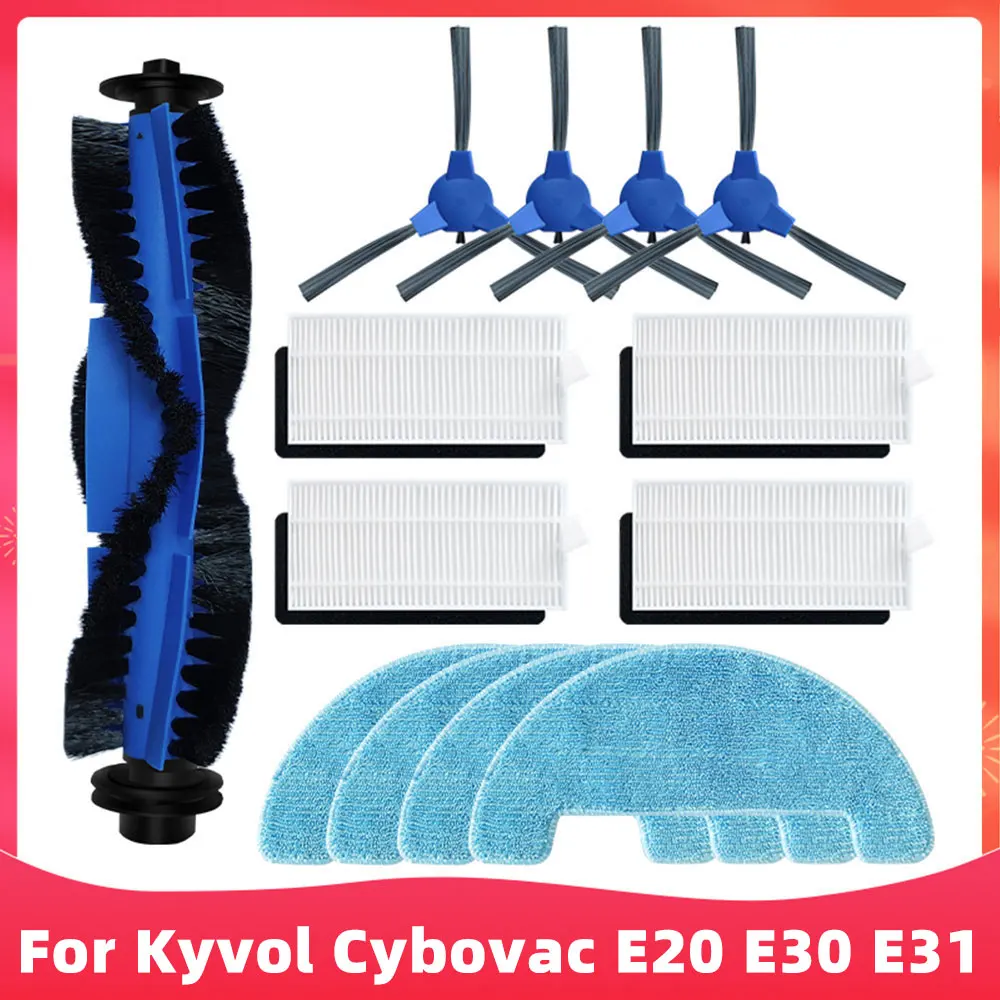 Replacement For Kyvol Cybovac E20 E30 E31 Robot Vacuum Cleaner Spare Parts Accessories Main Side brush Hepa Filter Mop Cloth Rag