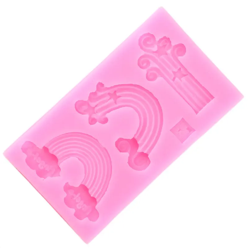 Радуга облака силиконовая форма детский день рождения звезды кекс Топпер