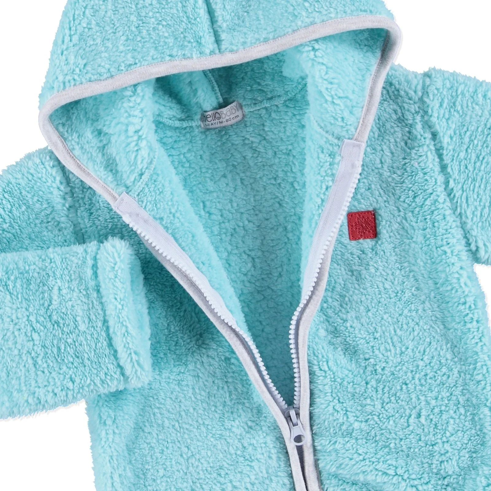 Ebebek HelloBaby Детская куртка с застежкой молнией и капюшоном Welsoft кардиган| |