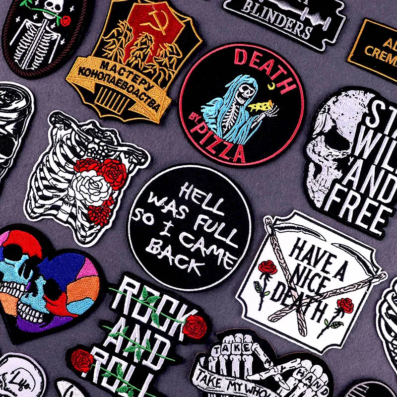 Термоклейкие нашивки с надписью панк |