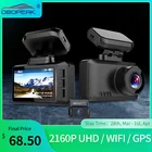 Автомобильный видеорегистратор OBDPEAK M63 2160P UHD, видеорегистратор Sony IMX 415 с GPS-трекером, функцией ночного видения, телефоном, приложением, Wi-Fi, двойным видеорегистратором, 24 часа парковки