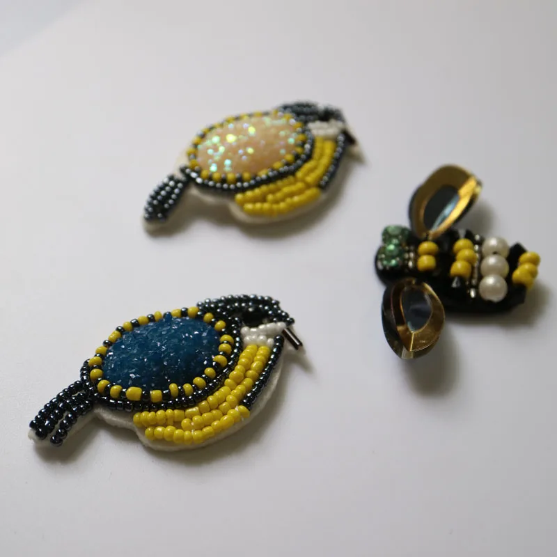 1 шт. 3D птица ручной работы горный хрусталь бисером нашивки для одежды DIY пришить