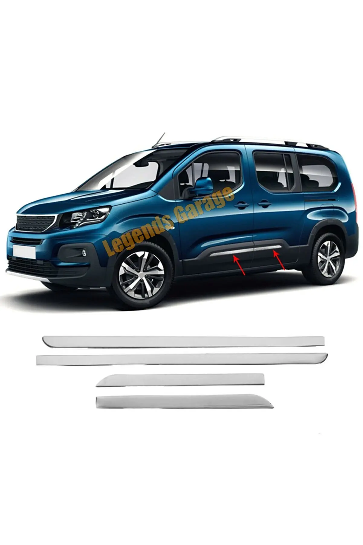 

For Peugeot Rifter Chrome Front Grill 6 Pieces. Models 2019 And After-Modifed Parts Car Auto Tuning Ornament Spoilers Diffuser