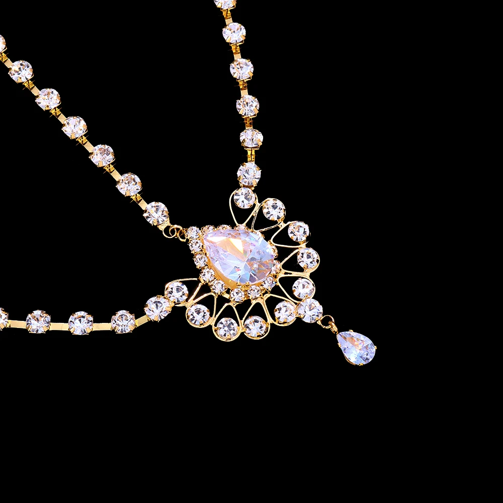 Головной убор в стиле бохо с кристаллами цепочка на лоб головной свадебные