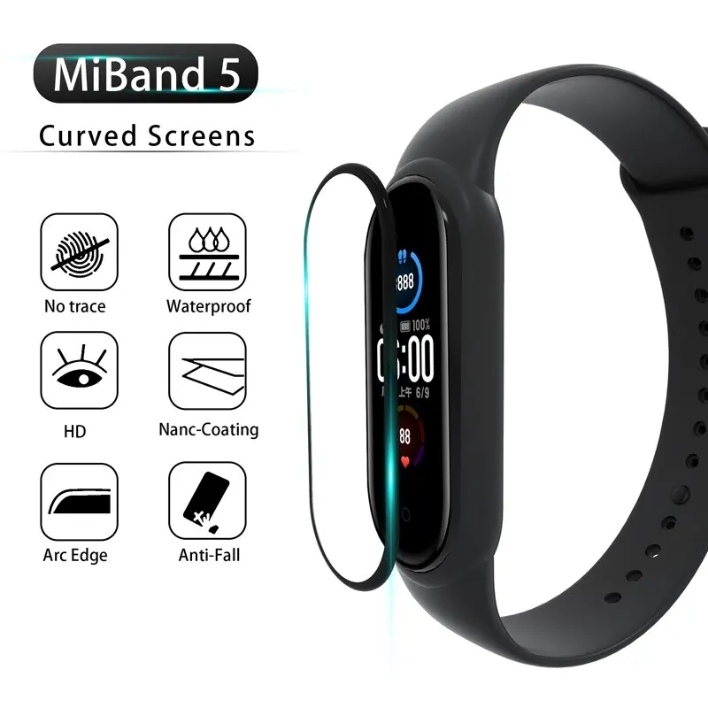 3D Защита экрана для XIAOMI MI BAND 5 защита браслет часов SAMART цифровые часы - купить по
